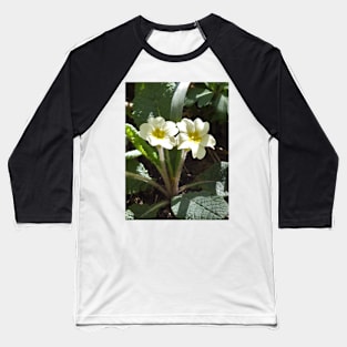 Yellow Primrose Flower Baseball T-Shirt